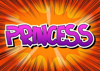 Prenses - çizgi roman tarzı kelime