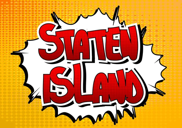 Staten Island - Mot de style BD . — Image vectorielle