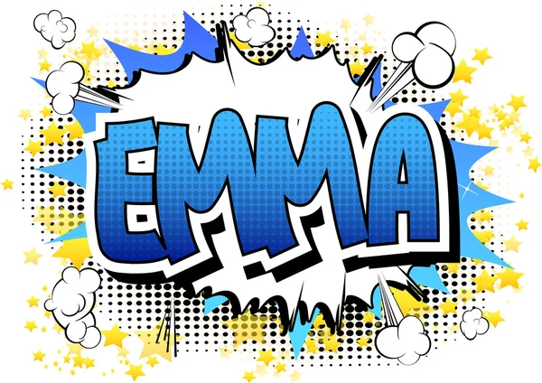 Emma - Comic book stijl vrouwelijke naam — Stockvector