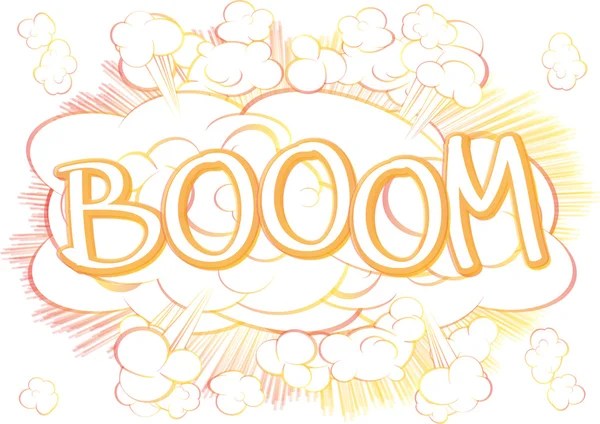 Booom - Kata bergaya buku komik - Stok Vektor