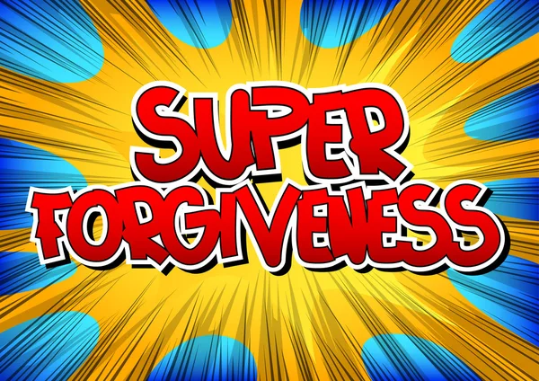 Super perdón - Palabra de estilo de cómic — Vector de stock