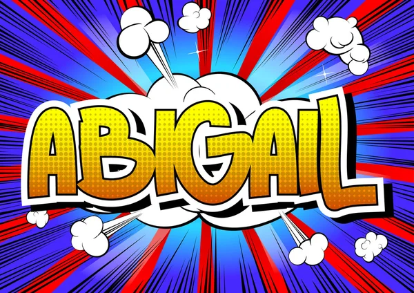 Abigail - weiblicher Name im Comic-Stil — Stockvektor