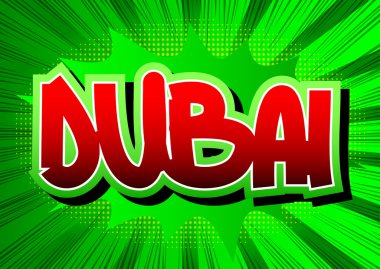 Dubai - çizgi roman tarzı kelime