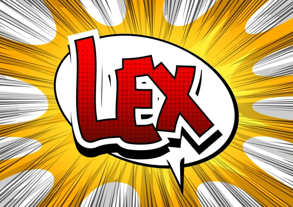 Lex - Männername im Comic-Stil — Stockvektor