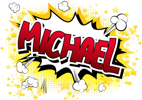 Michael-漫画风格男性名字 — 图库矢量图片