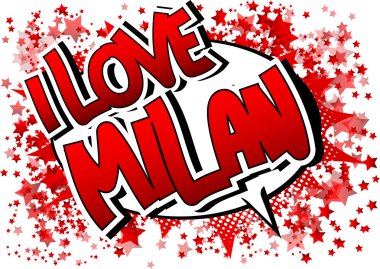 Ben aşk Milan - çizgi roman tarzı kelime