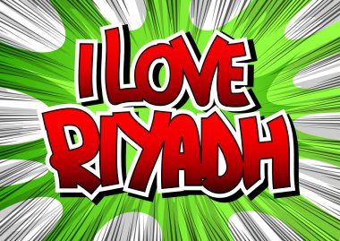 Ben aşk Riyad - çizgi roman tarzı kelime