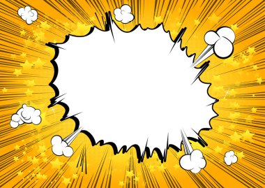 Sarı çizgi roman arka plan.