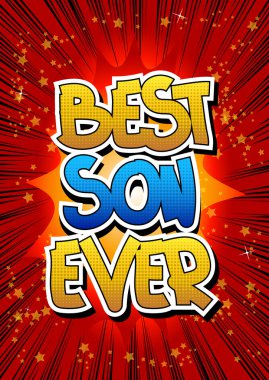 Oğlum en iyi Ever - çizgi roman tarzı kelime
