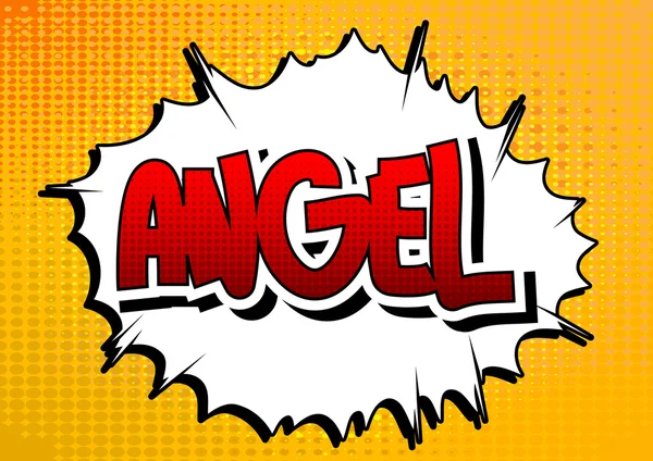 Angel - Palabra de estilo de cómic — Archivo Imágenes Vectoriales