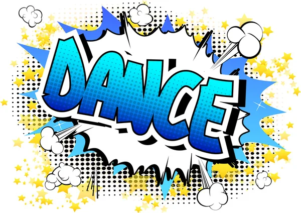 Danse - BD style mot — Image vectorielle