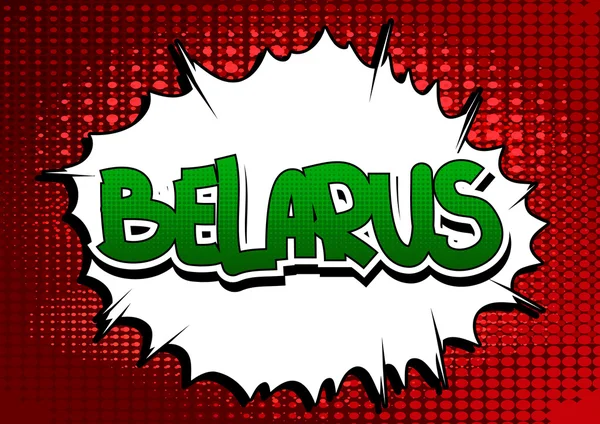 Wit-Rusland - Comic book stijl word — Stockvector