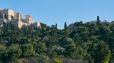 Antik Atina Akropolü ve Turistik Alan Tepesi.                       