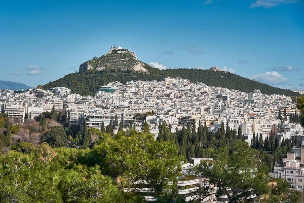 ギリシャアテネのLycabettus HillとKolonaki地区は美しく暖かい1月下旬の朝 — ストック写真