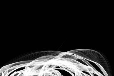 Siyah arkaplanda beyaz dinamik soyut vuruşlar