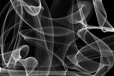 Siyah arkaplanda beyaz dinamik soyut vuruşlar