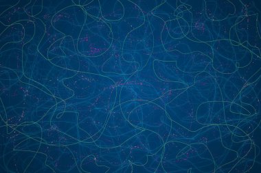 Koyu arkaplanda soyut çizgiler ve şekiller tasarımı