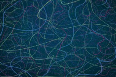 Koyu arkaplanda soyut çizgiler ve şekiller tasarımı