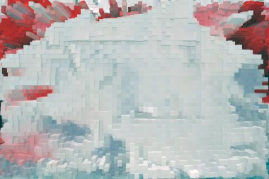 Güzel yaratıcı bir arka plan. Canlı, soyut bir dokunun yansıması. Pankart, poster, el ilanı, kart, kartpostal, kapak, broşür için desen tasarımı. Renkli canlı küpler soyut arkaplan.