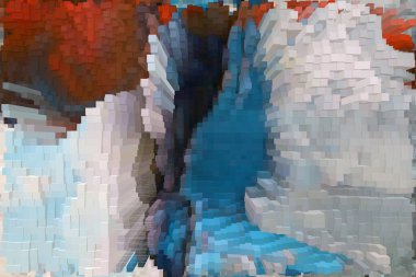 Güzel yaratıcı bir arka plan. Canlı, soyut bir dokunun yansıması. Pankart, poster, el ilanı, kart, kartpostal, kapak, broşür için desen tasarımı. Renkli canlı küpler soyut arkaplan.