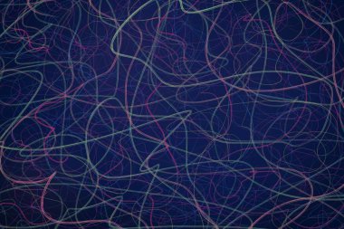 Koyu arkaplanda soyut çizgiler ve şekiller tasarımı