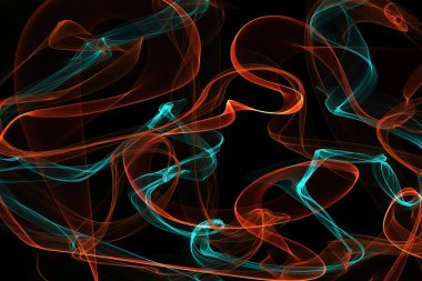 Renkli çizgiler ve dalgalarla soyut arkaplan 