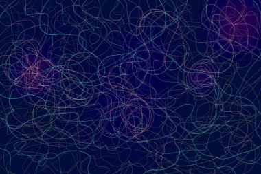 Koyu arkaplanda soyut çizgiler ve şekiller tasarımı