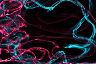 Renkli çizgiler ve dalgalarla soyut arkaplan 