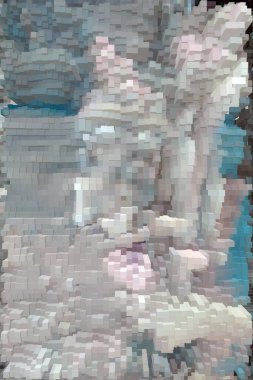 Güzel yaratıcı bir arka plan. Canlı, soyut bir dokunun yansıması. Pankart, poster, el ilanı, kart, kartpostal, kapak, broşür için desen tasarımı. Renkli canlı küpler soyut arkaplan.