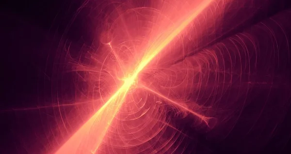 Streszczenie Czerwone Światło Wiązki Laserowe Fraktale Świecące Kształty Wielokolorowe Tło — Zdjęcie stockowe
