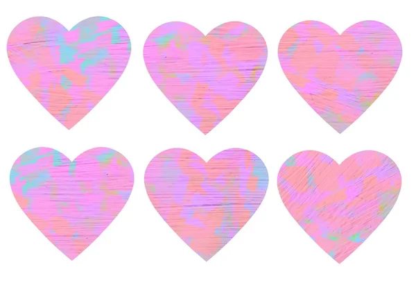 Bundle Dynamic Hearts Made Energy Lines Creativity Ideas Backgrounds Valentine — Stock Photo, Image