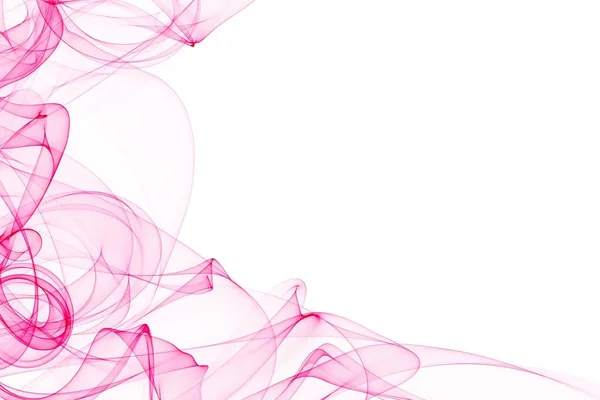 Абстрактні Лінії Руху Рожевих Хвиль Білому Тлі — стокове фото