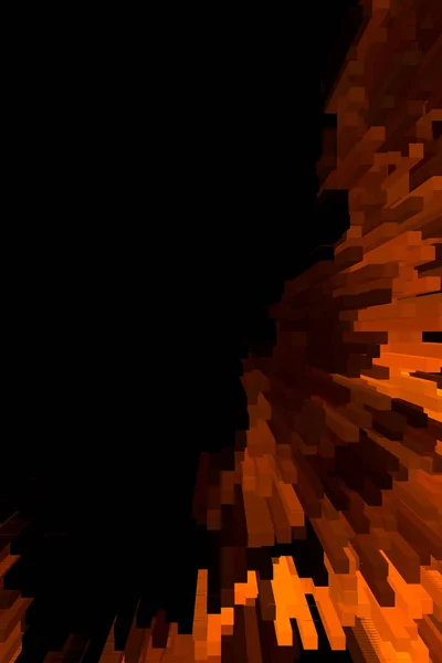 Sol Fuego Explosión Estalla Borrosa Pixel Ilustración Con Rayos Luz — Foto de Stock
