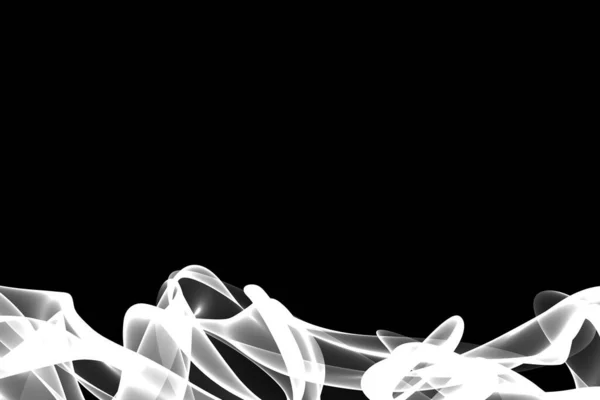 Белые Динамические Абстрактные Штрихи Черном Фоне — стоковое фото