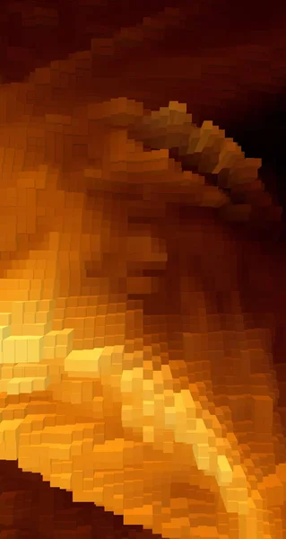 Sol Fogo Explosão Explosões Desfocado Pixel Ilustração Com Raios Luz — Fotografia de Stock