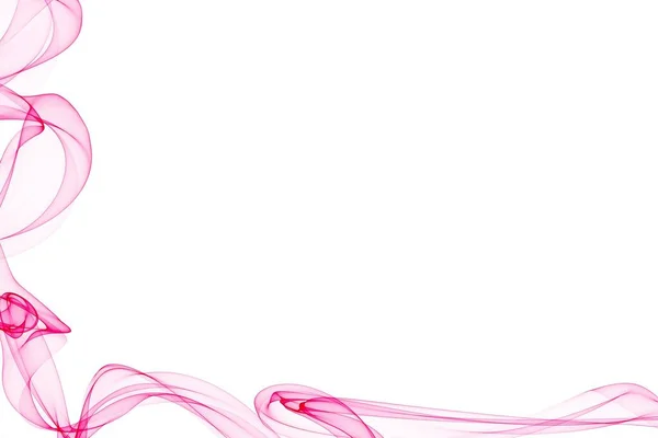 Soyut pembe dalga vuruşları beyaz arkaplanda hareket çizgilerini oluşturur