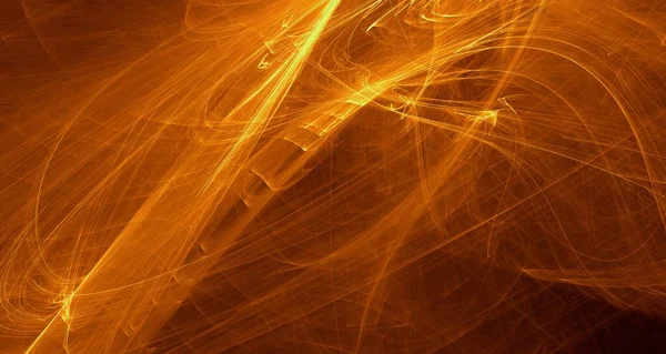 Abstrato Luz Dourada Feixes Laser Fractais Formas Brilhantes Textura Fundo — Fotografia de Stock