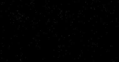 4K Video görüntüleri, parlak yıldızların siyah arkaplandaki hareketlerini gösteriyor. Gece yıldızları parlayan ya da yanıp sönen yıldızlarla kaplı bir gökyüzü. Kusursuz arkaplan parçacıkları döngüye alınıyor. Evren yıldızları.