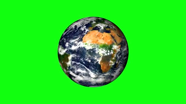 Планета Земля Космоса Планета Вращается Анимация Полный Оборот Планеты Вокруг — стоковое видео