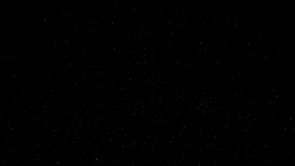 Imágenes Vídeo Movimiento Animación Estrellas Brillantes Sobre Fondo Negro Cielo — Vídeo de stock