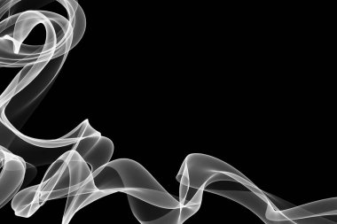 Siyah arkaplanda beyaz dinamik soyut vuruşlar