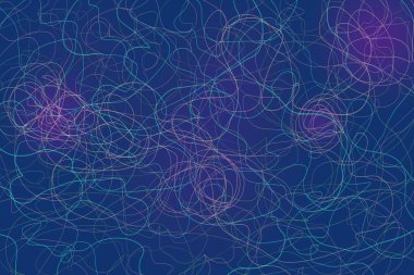 Koyu arkaplanda soyut çizgiler ve şekiller tasarımı