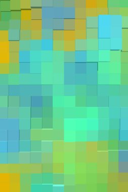 Güzel yaratıcı bir arka plan. Canlı, soyut bir dokunun yansıması. Pankart, poster, el ilanı, kart, kartpostal, kapak, broşür için desen tasarımı. Renkli canlı küpler soyut arkaplan.