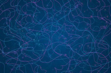 Koyu arkaplanda soyut çizgiler ve şekiller tasarımı