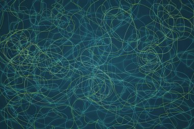 Koyu arkaplanda soyut çizgiler ve şekiller tasarımı