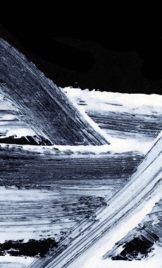 Siyah arkaplan zen tarzı arkaplan ve doku üzerinde dinamik beyaz fırça darbeleri