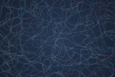 Koyu arkaplanda soyut çizgiler ve şekiller tasarımı