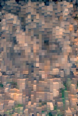 Güzel yaratıcı bir arka plan. Canlı, soyut bir dokunun yansıması. Pankart, poster, el ilanı, kart, kartpostal, kapak, broşür için desen tasarımı. Renkli canlı küpler soyut arkaplan.