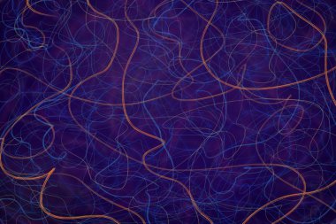 Koyu arkaplanda soyut çizgiler ve şekiller tasarımı