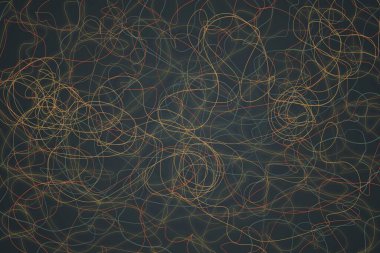 Koyu arkaplanda soyut çizgiler ve şekiller tasarımı